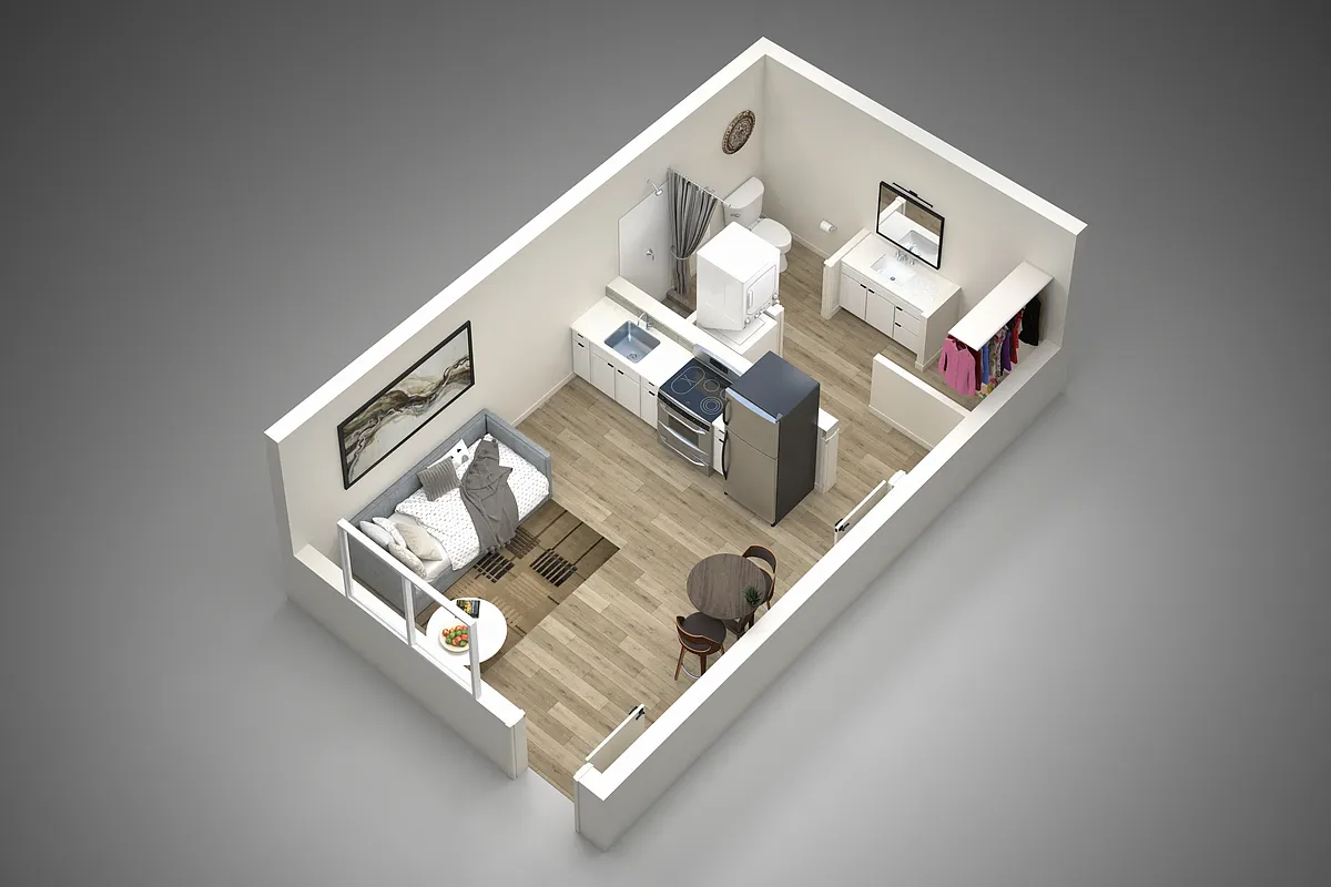 Floor plan Studio - Type B GL