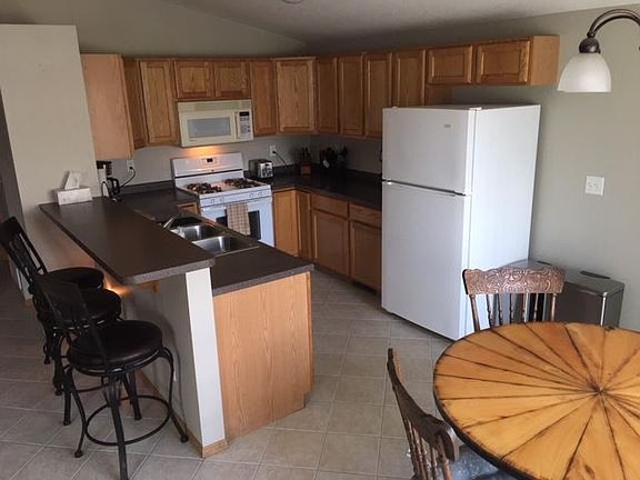 Kitchen with bar height counter
