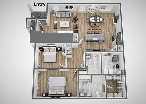 Floor plan Hawthorne Corner First Floor Courtyard