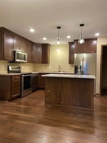 Variable lighting for kitchen area.