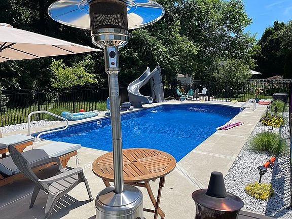Heated Pool with slide