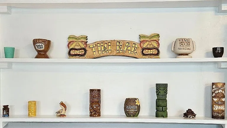 Various Tiki Mementos Displayed
