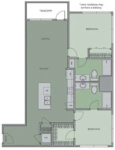 Floor plan 2B2 Eco-Green