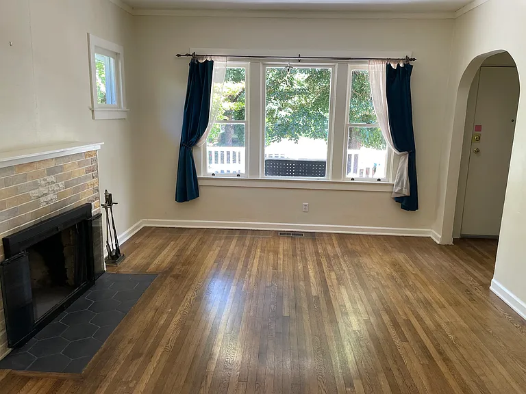 Living room, hardwood floors.