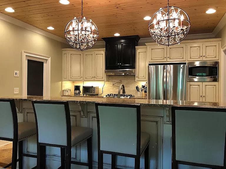 1st Floor Kitchen Bar with Custom Cabinets