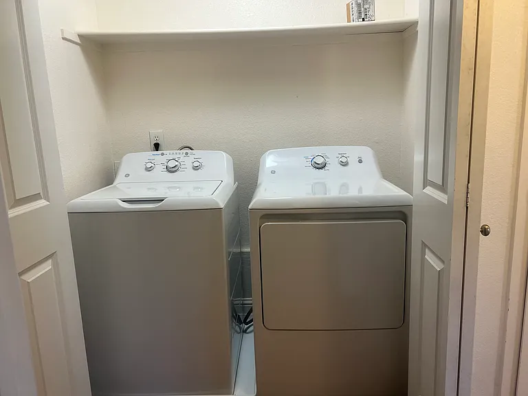 Washer and dryer in laundry closet