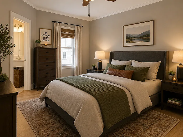 Master bedroom with ensuite bath