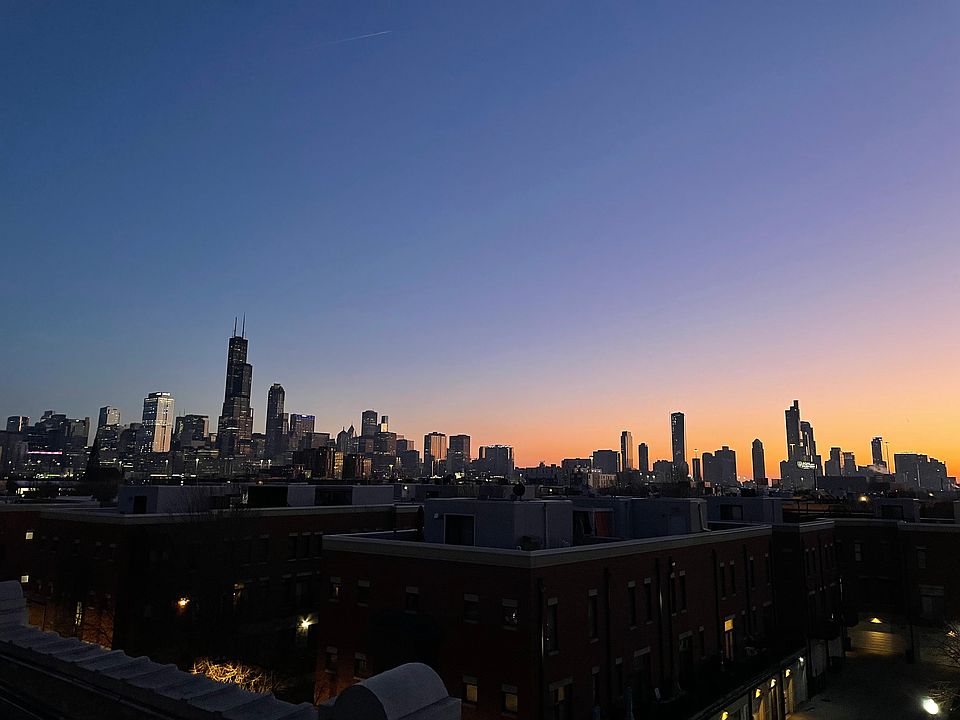 Skyline sunset view