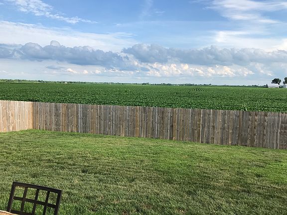 Backyard backs up to field