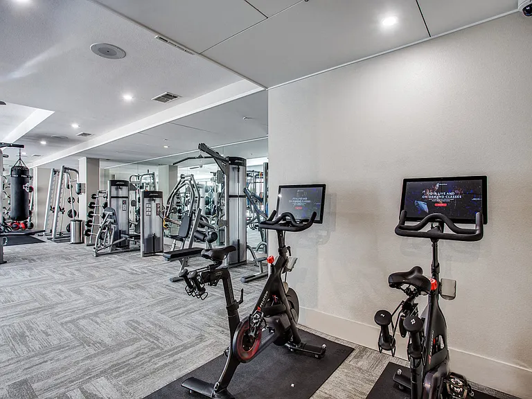 Cardio equipment in the fitness center