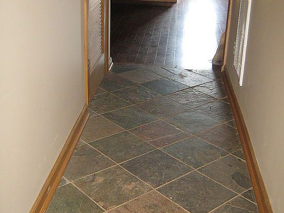 Slate tile entrance hall