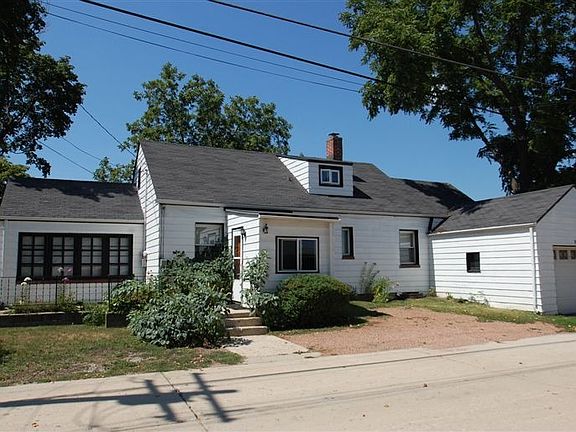 Rear view of house & garage