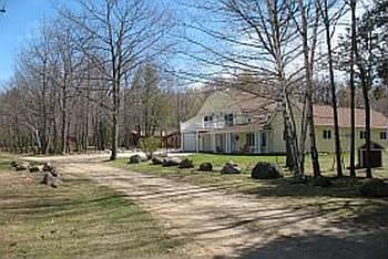 A view coming into the subdivision down the private drive.