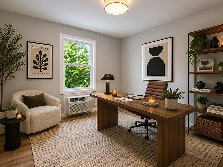 Virtually Staged Study Room Concept