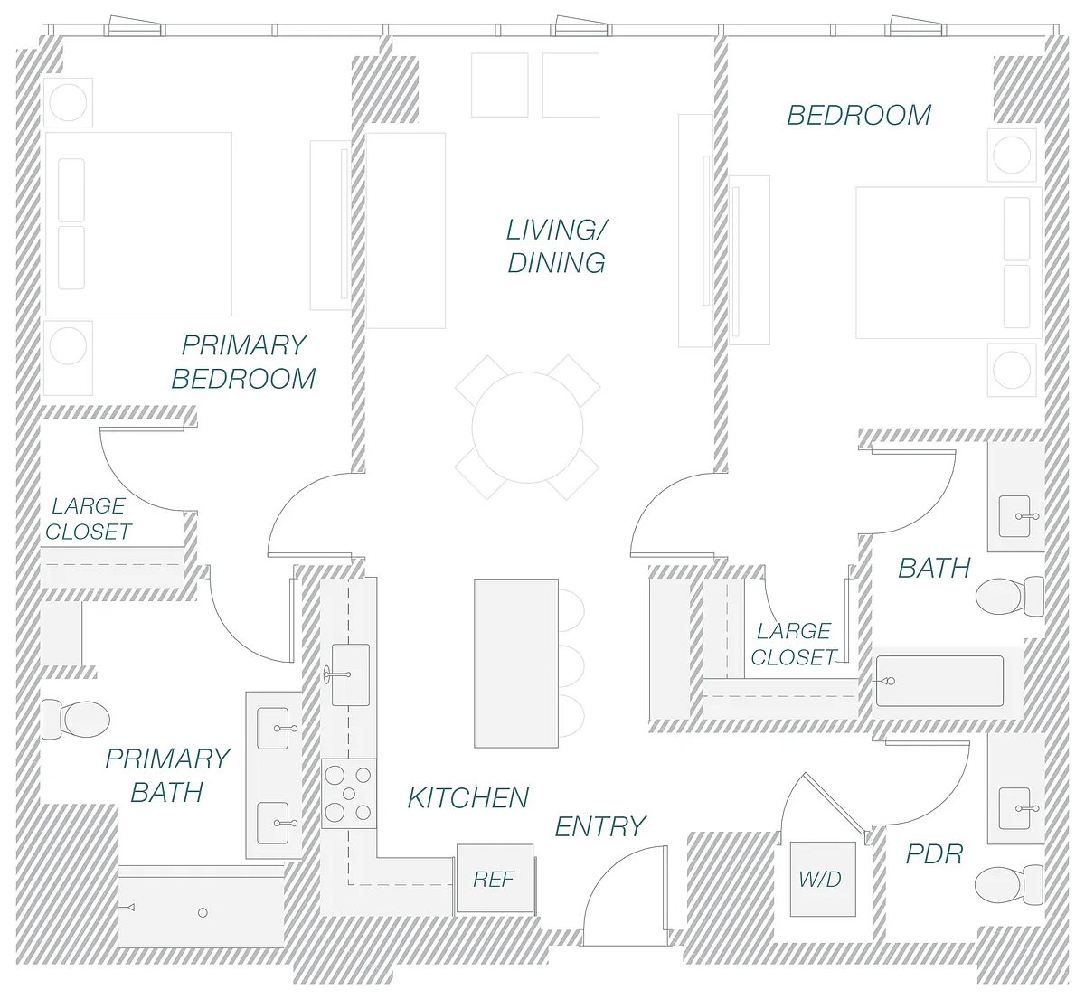 Floor plan 2-3B