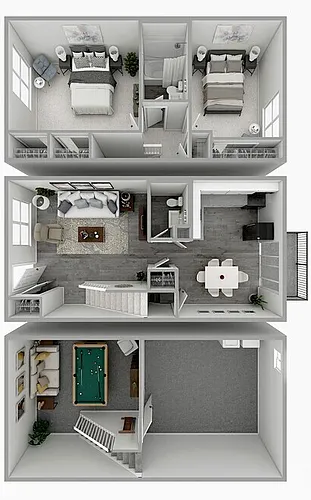 Floor plan 2 Bedroom Townhouse