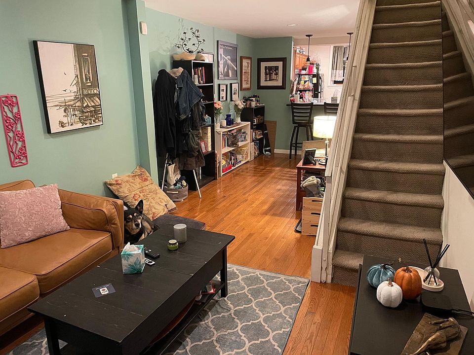 downstairs
