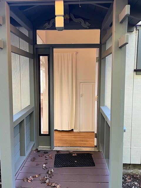 Front Porch and Entranceway with storage visible