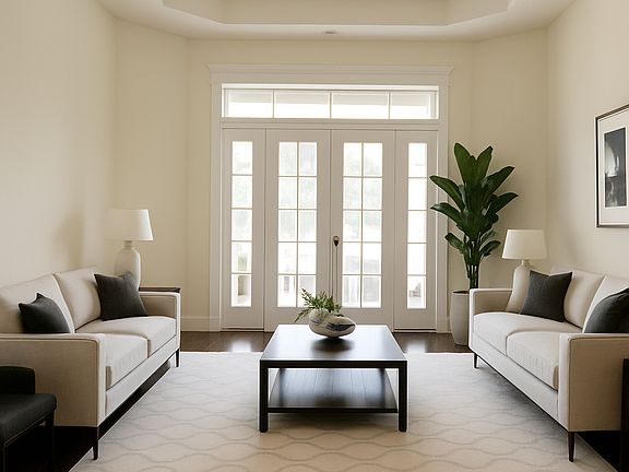 Formal Living Room with French Doors to Lanai & Pool