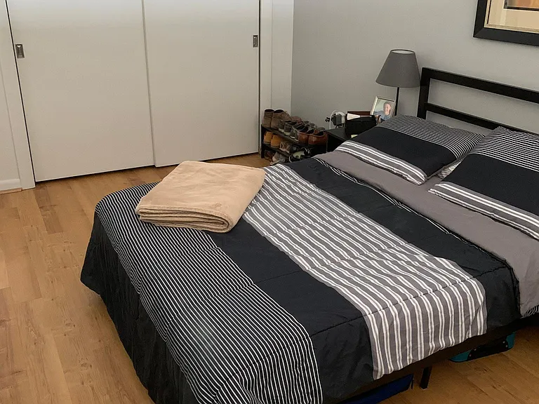 new wood floor in bedroom