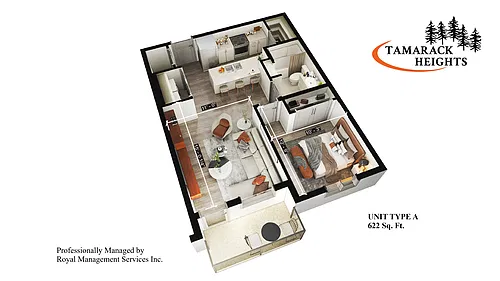 Floor plan 2 bed 2 bath