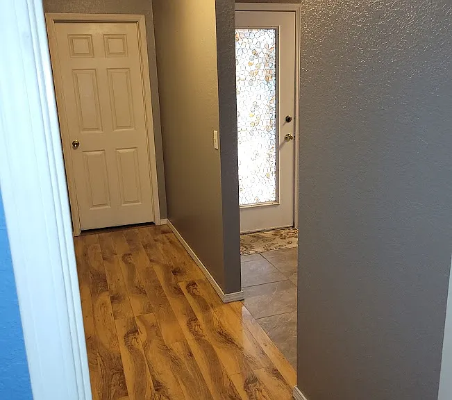 Hallway (bedroom #2, bedroom #3, and guest bathroom)