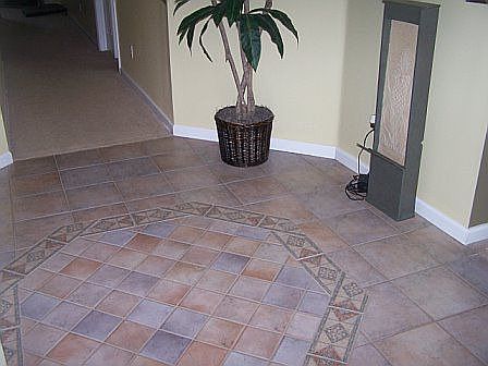 Mosaic Tile Entry with Design