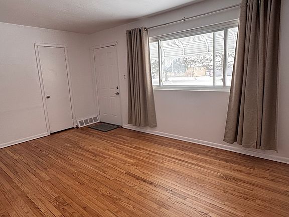 Newly refinished hardwood flooring, fresh paint