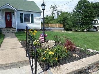 Newly landscaped flower bed