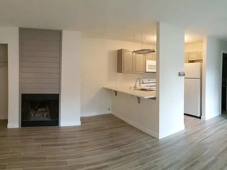 wood burning fireplace