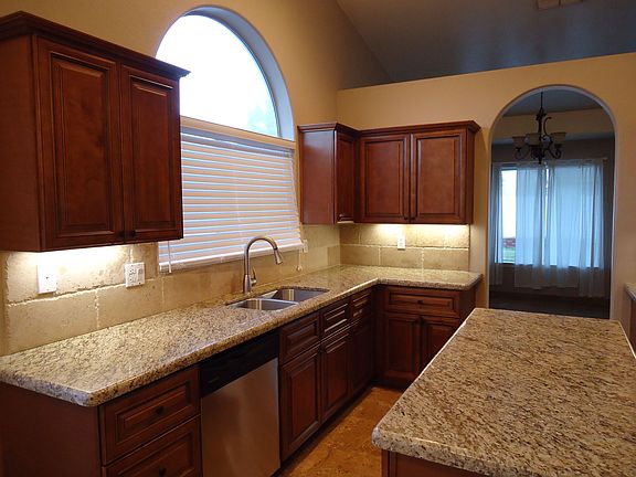 New granite/cabinets