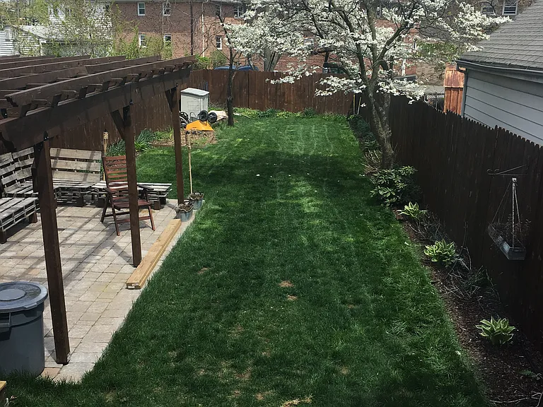 Shared backyard access. No furniture provided, but you're welcome to put what furniture you'd like on the patio.