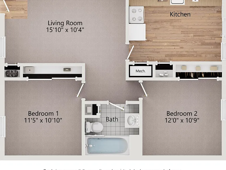 Charlestowne 2D Unfurnished with Dimensions Charlestowne 2D Unfurnished with Dimensions