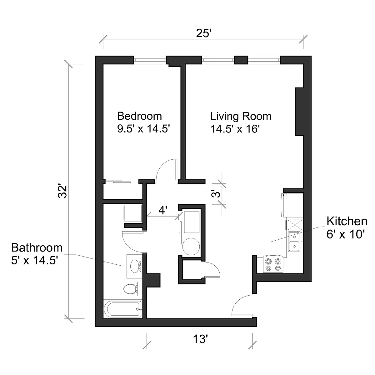 Floor plan 1221 N High St