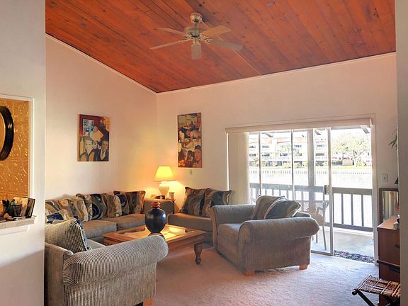 Huge living room with water views
