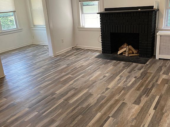 Brand new flooring with fire place