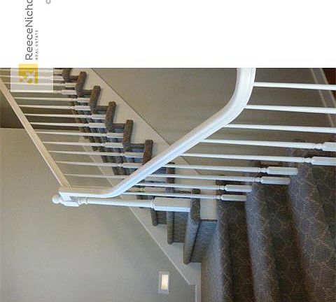 Upgraded designer stair carpet.