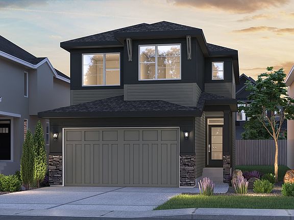 Exterior rendering of the Rundle Prairie B by Brookfield Residential in Calgary.