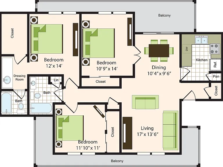 D1 | 3x2 | 1385 sq ft D1 | 3x2 | 1385 sq ft