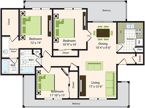Floor plan D1