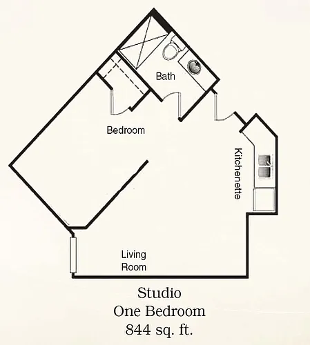 Floor plan Studio