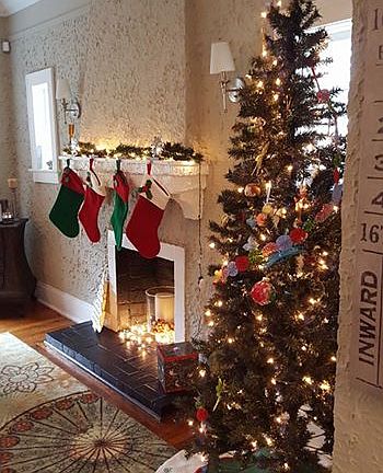 Living room at Christmas