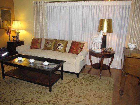 Living room with new energy efficient picture window
