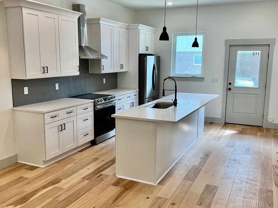 Kitchen view from living room area