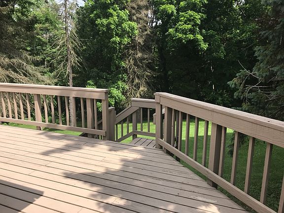rear deck overlooking yard