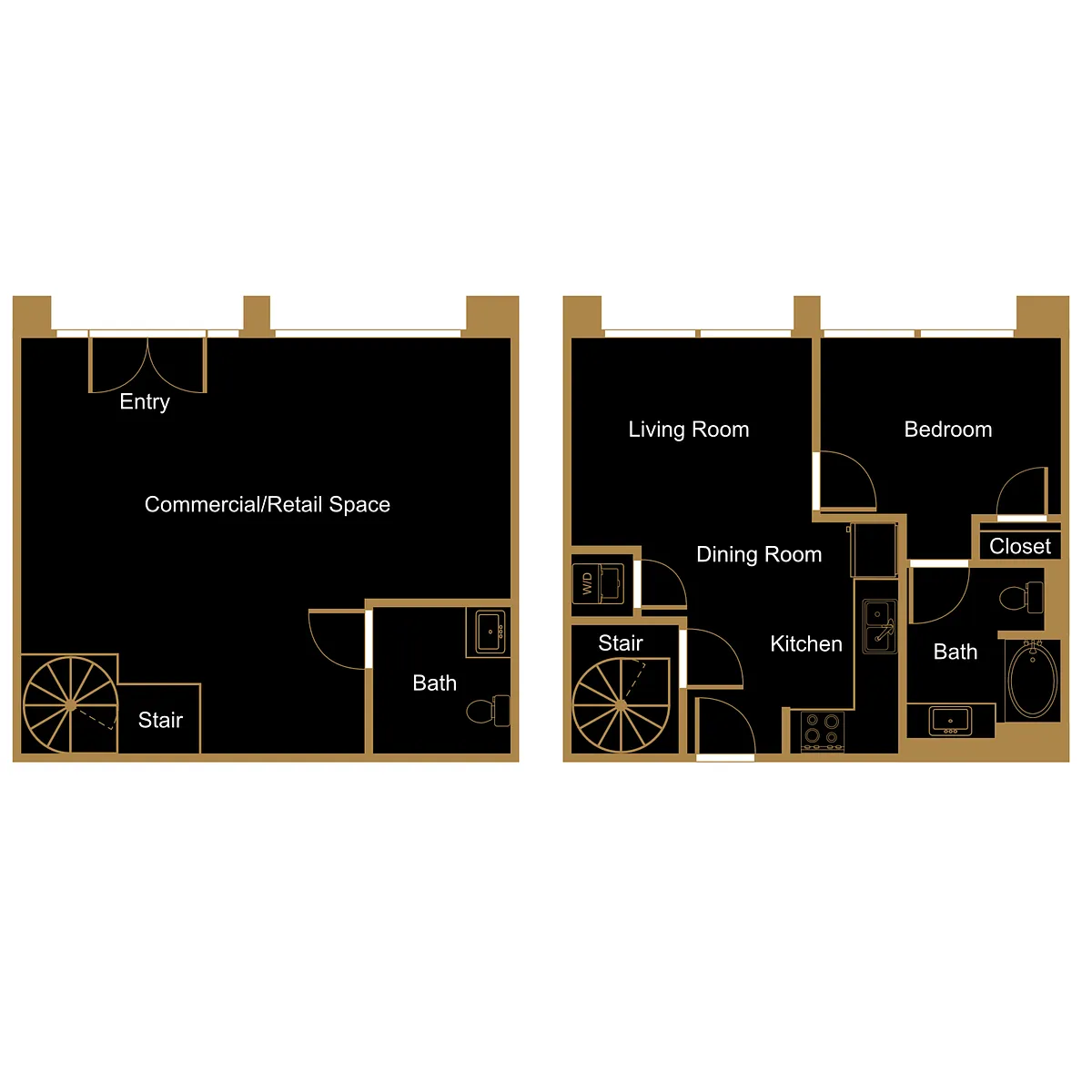 Floor plan Live/Work Loft - L5