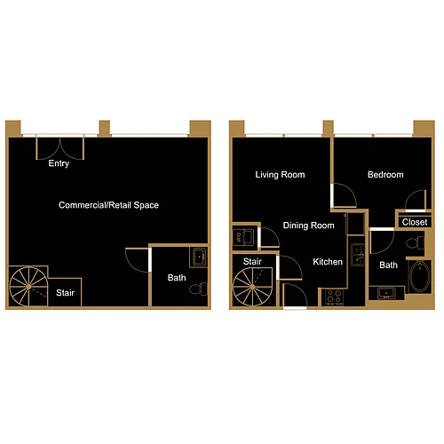Floor plan Live/Work Loft - L5