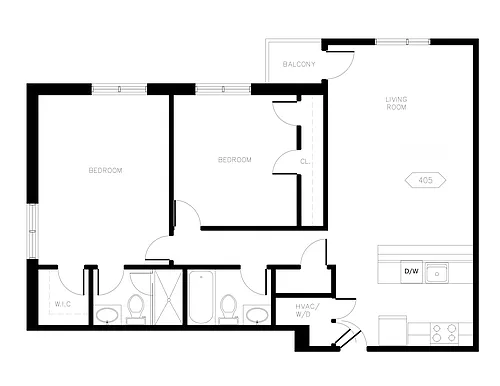 Floor plan 2 Bedroom