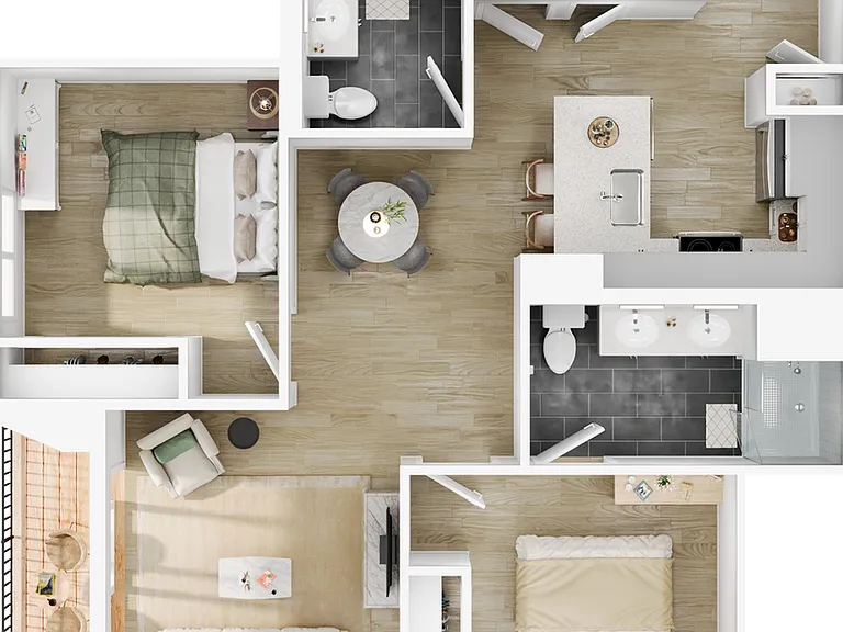 Explore this sophisticated apartment layout designed for modern living. Explore this sophisticated apartment layout designed for modern living.