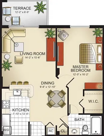 Model i1 | 1 Bedroom, 1 Bath Model i1 | 1 Bedroom, 1 Bath